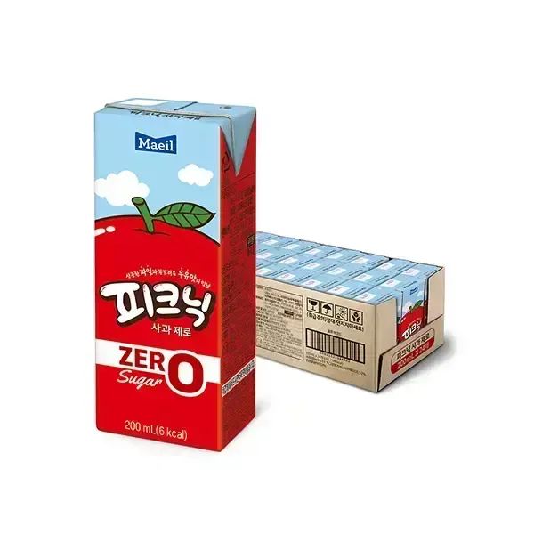 상품 이미지: 매일유업 피크닉 사과 제로, 200ml, 24개입, 1개