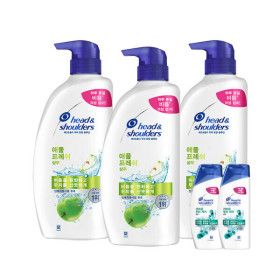 상품 이미지: 헤드앤숄더 애플프래쉬 샴푸 850ml 3개 + 미니샴푸 2개 s