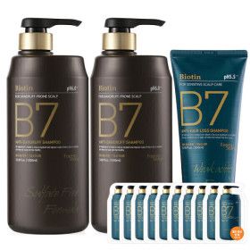 상품 이미지: B7 약산성 비듬 탈모 샴푸 (초특가 브랜드 행사) 1000ml+1000ml+200ml+10매
