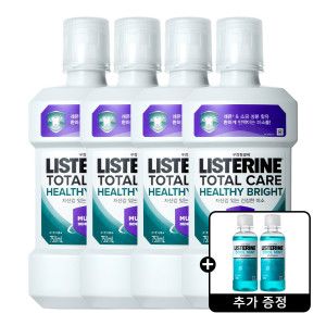 상품 이미지: 리스테린 토탈케어 헬씨 브라이트 750ml 4개 + 리스테린 쿨민트 100ml 2개 증정