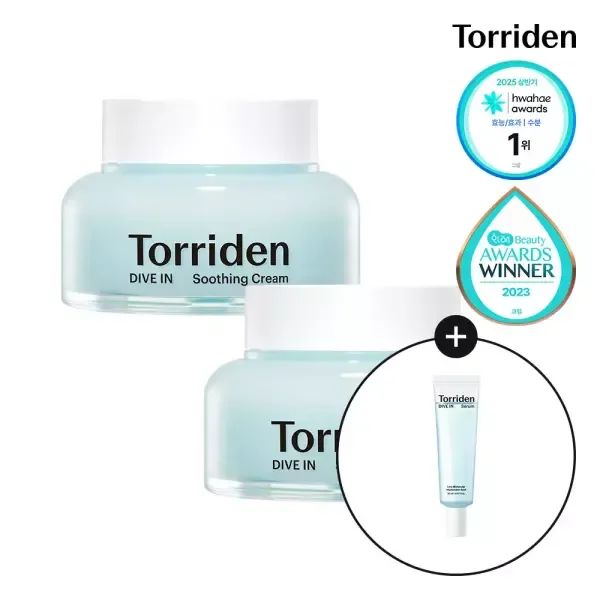 상품 이미지: [SET] 토리든 다이브인 저분자 히알루론산 수딩 크림 100ml X 2개 (+다이브인 세럼 20ml)