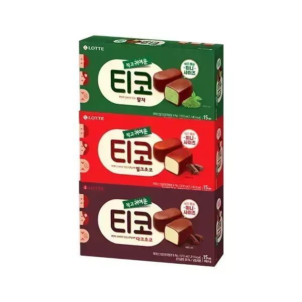 상품 이미지: [슈팅냉동] 롯데웰푸드 티코 다크초코 510ml+말차 510ml+밀크초코 510ml 각 1개 (총 3개)
