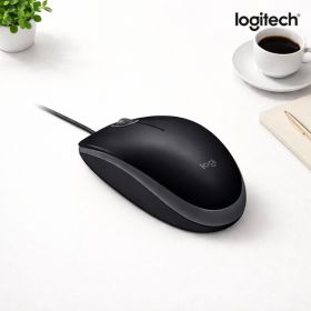 상품 이미지: 로지텍코리아 M110 사무용 저렴한 무소음 유선 마우스 블랙 정품