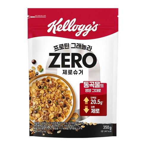 상품 이미지: 켈로그 프로틴 그래놀라 제로슈거, 350g, 1개