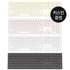상품 이미지: 인체공학 커브드 저소음 슬림 무선 블루투스 키보드 B605 조약돌 풀배열 사무용 노트북 아이패드 사무실