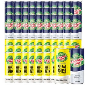 상품 이미지: 캐나다 토닉워터+클럽소다 250ml 60캔 (각 30캔)