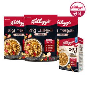 상품 이미지: 시리얼 리얼 그래놀라 오리지널 400g x 3개 + 저당 그래놀라 120g