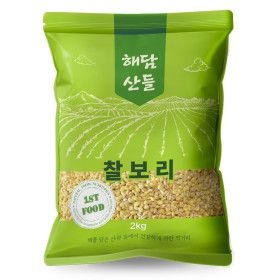 상품 이미지: 국산 찰보리 2kg l 보리쌀 잡곡 l 지퍼팩 포장
