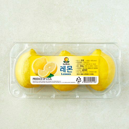 상품 이미지: 썬키스트 미국산 레몬, 350g, 1개