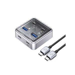 상품 이미지: ORICO XHJ2U2C-G2-10 USB허브 4포트 무전원 HUB 유전원 겸용 USB-C 100CM