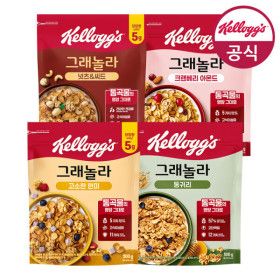 상품 이미지: 켈로그 그래놀라 시리얼 500G 4종 1+1+1 총 3팩 골라담기(현미/통귀리/넛츠앤씨드/크랜베리)