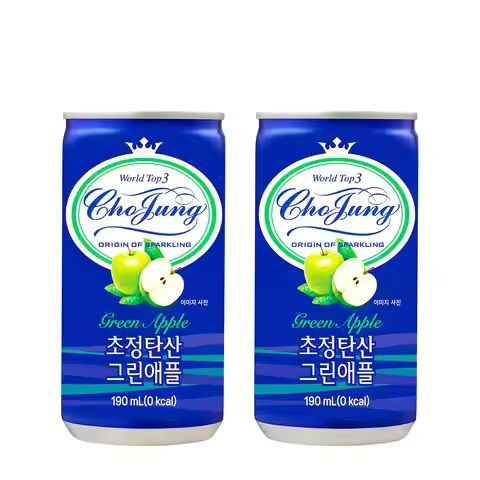 상품 이미지: [일화본사직영] 초정탄산 그린애플 190ML*30캔 탄산수 그린애플