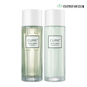 상품 이미지: (얼리썸머 특가 + 사은품 100%증정)김정문알로에 기초2종세트 큐어 피토 그린 토너+에멀젼 130ml