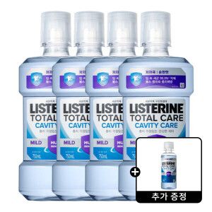 상품 이미지: 리스테린 토탈케어 캐비티케어 마일드 750ml 4개 + 토탈케어 캐비티케어 마일드 100ml 1개 증정