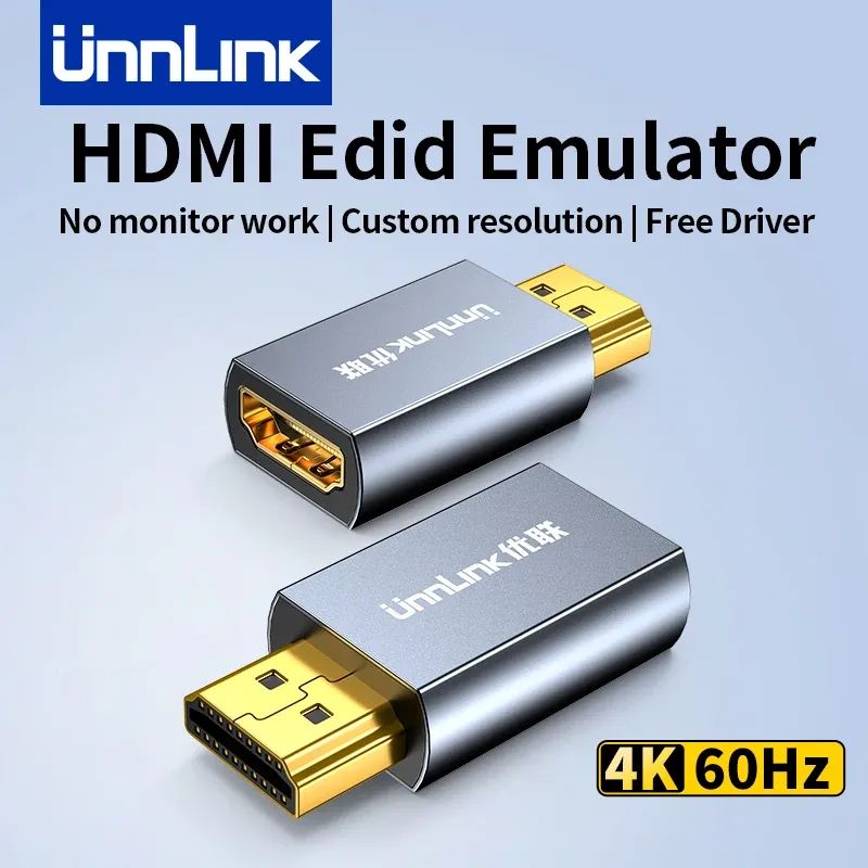 상품 이미지: HDMI Edid 에뮬레이터 4K 60Hz 링크 해제 Mac Thunderbolt-HDMI 스위치/익스텐더/AV 수신기/비디오 분배기와 함께 작동