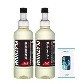 상품 이미지: (1+1행사)(NEW)불스원샷 플래티넘 연료첨가제 5in1 500ML 2종택1(휘발유 경유) +포돌이 물티슈(70매) 증정