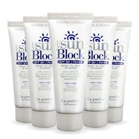 상품 이미지: (91%DC+10%즉시할인) 라퓨레브 선크림 SPF50+ PA+++선블록 5개세트 x 50ml | 끈적임NO 백탁NO 자외선차단제