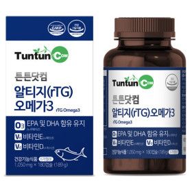 상품 이미지: 알티지(rTG) 오메가3 (6개월분) 대용량 3중 복합 기능성 건강기능식품 / 1050 mg x 180 캡슐 / 정품