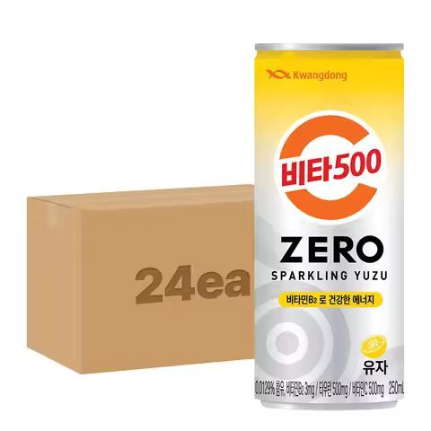 상품 이미지: 광동 비타500 ZERO 스파클링 유자 250ml x24캔 /광동직송