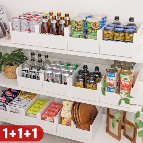 상품 이미지: [오늘의집 단독] 1+1+1 네임택 정리함 팬트리 수납정리함 7size