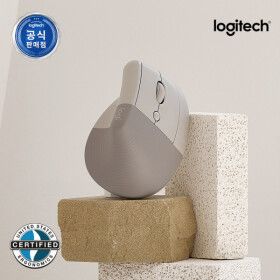 상품 이미지: 로지텍코리아 공식 LIFT 웜그레이 인체공학 무선 블루투스 버티컬 마우스 Warm Gray 오늘출발