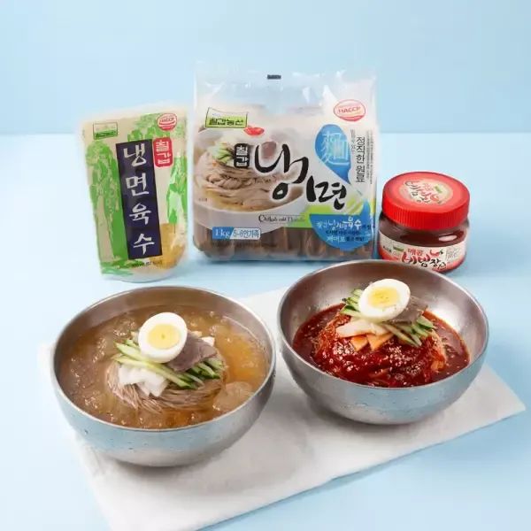 상품 이미지: [내일도착] 냉면名家 칠갑농산 반반냉면 10인분 세트 (물&비빔)