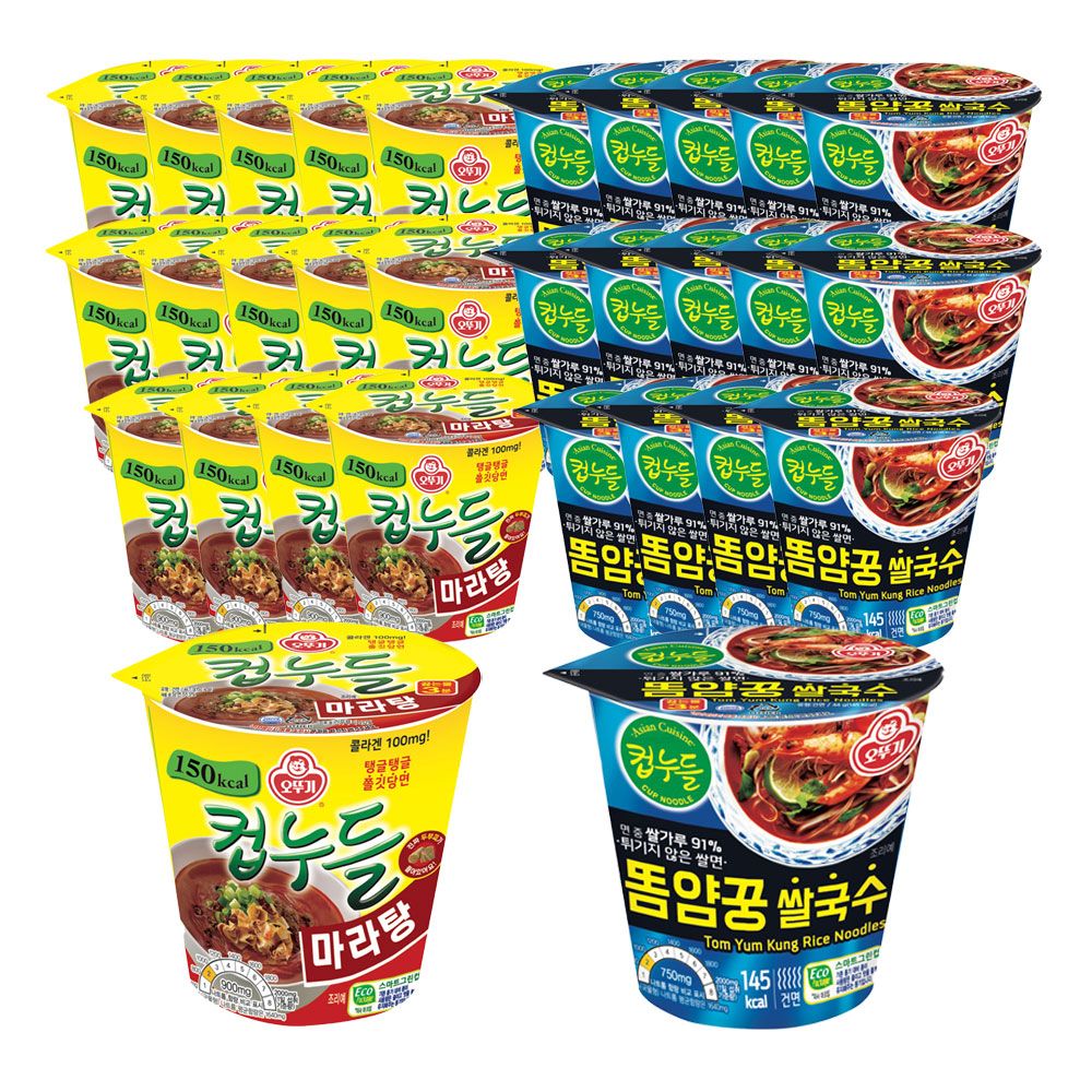 상품 이미지: 오뚜기 컵누들 마라탕 44.7g 15개+똠얌꿍 쌀국수 44g 15개