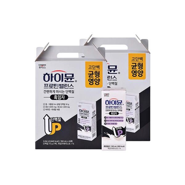 상품 이미지: 후디스 하이뮨 프로틴 밸런스 음료 흑임자 190ml, 32개