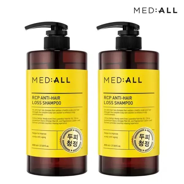 상품 이미지: 메디올 두피청청 탈모 완화 대용량 샴푸 우디허발향 800ml 2개