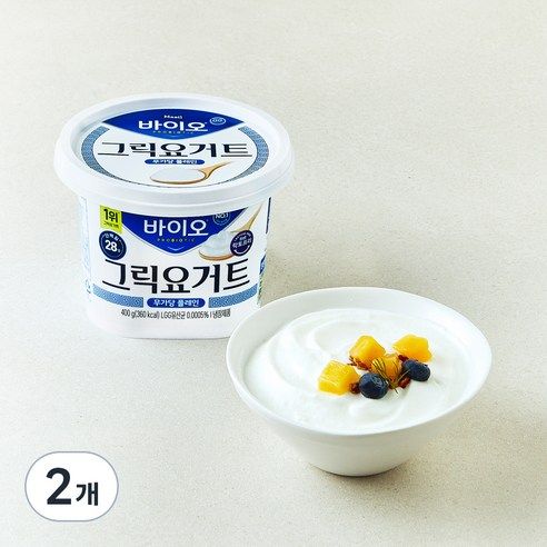 상품 이미지: 매일바이오 그릭요거트 무가당 플레인, 400g, 2개