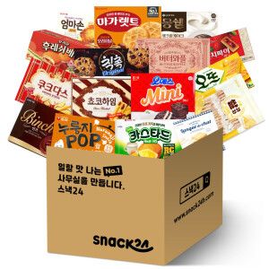 상품 이미지: 스낵24 사무실 꽝꽝 대용량 박스과자세트 16p