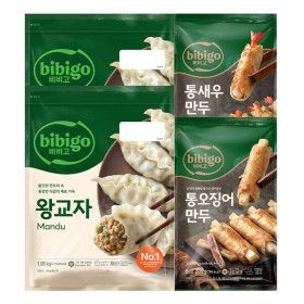 상품 이미지: 비비고 왕교자 1.05kg 2개 + 비비고 통오징어 만두 200g 1개 + 비비고 통새우 만두 200g 1개