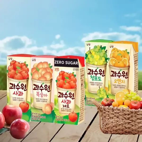 상품 이미지: 남양 과수원 과일주스 190ml 5종 24팩+24팩 골라담기!
