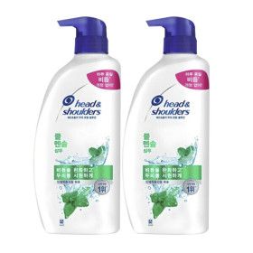 상품 이미지: 헤드앤숄더 쿨멘솔 샴푸 850ml 2개 / 사춘기 청소년 두피 비듬 정수리냄새 시원한 멘솔 샴푸