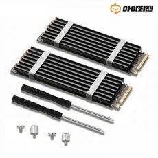 상품 이미지: M.2 SSD 방열판 NVME 히트싱크 히트파이프 기본형 P201, 블랙2개