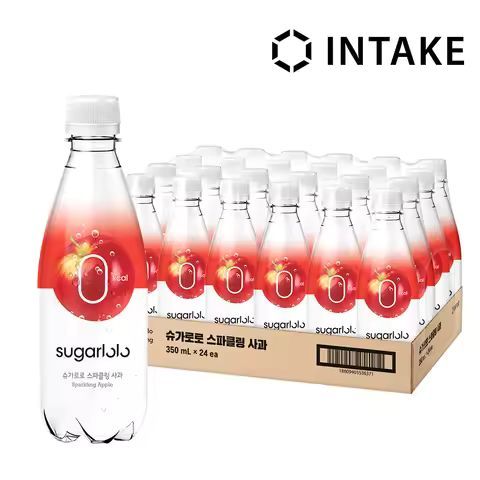 상품 이미지: 슈가로로 스파클링 사과 음료, 350ml, 24개