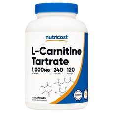 상품 이미지: 뉴트리코스트 L-카르니틴 타르트레이트 1000mg 캡슐, 240정, 1개