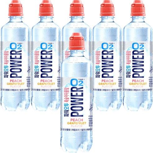 상품 이미지: 파워오투 복숭아자몽향, 500ml, 6개