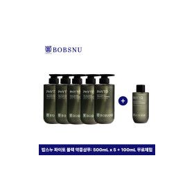 상품 이미지: 밥스누 롯데 단독 최초공개론칭 패키지  파이토 블랙 약콩 샴푸 500ml5통