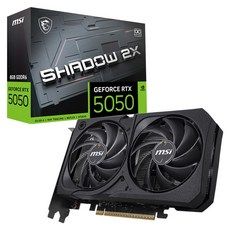 상품 이미지: MSI 지포스 RTX 5050 쉐도우 2X OC D6 8GB, 단일옵션, 블랙