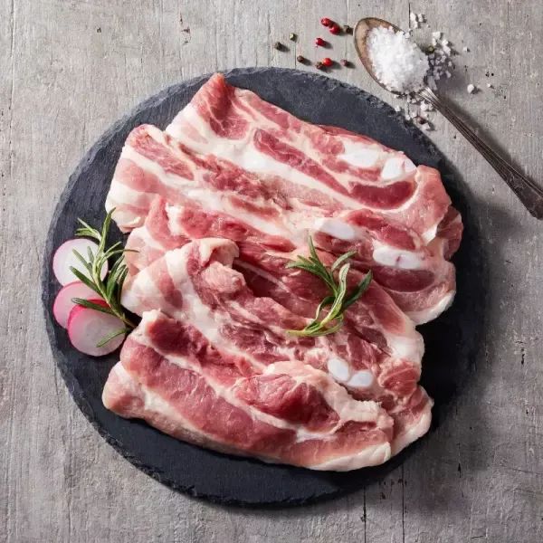 상품 이미지: 한돈 삼겹살 / 한돈 오겹살 / 한돈 칼집 삼겹살  구이용 각 1KG (두께 1CM)