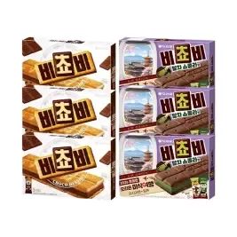 상품 이미지: 오리온 비쵸비 125g, 3개 + 비쵸비 말차쇼콜라맛 125g, 3개