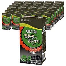 상품 이미지: 베지밀 검은콩과 검은참깨 두유, 190ml, 32개