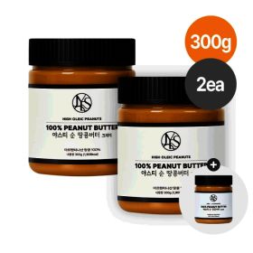상품 이미지: 땅콩버터 100% 피넛버터 국내제조 순 땅콩버터 크리미 300g x 2개 + 1개 추가증정