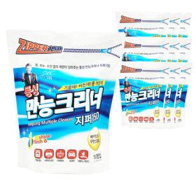 상품 이미지: 동성만능크리너 리필 (지퍼백) 150매X10개/ 화장실 욕실 주방 사무기기 찌든때 청소물티슈 일회용걸레