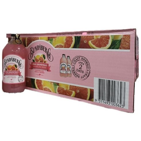 상품 이미지: 분다버그 핑크 그레이프푸르트 탄산음료, 375ml, 12개