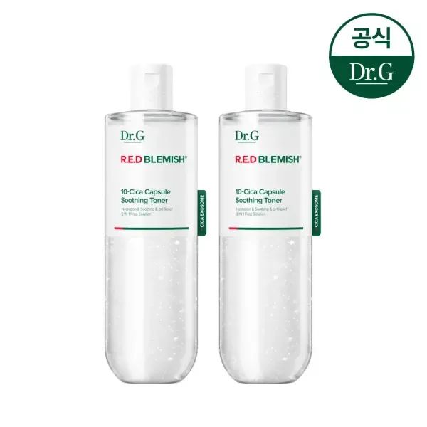 상품 이미지: 닥터지 레드 블레미쉬 10-시카 캡슐 수딩 토너 300ml 2개