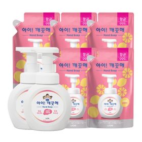 상품 이미지: 아이깨끗해 핸드워시 레몬향 본품 용기 250ml 2개+리필 200ml 5개