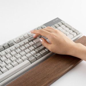 상품 이미지: 키보드 손목 팜레스트 호두나무 월넛 받침대 풀배열 키보드 터널증후군 예방