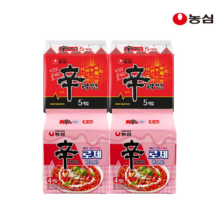 상품 이미지: 신라면 로제 8입 + 신라면 10입